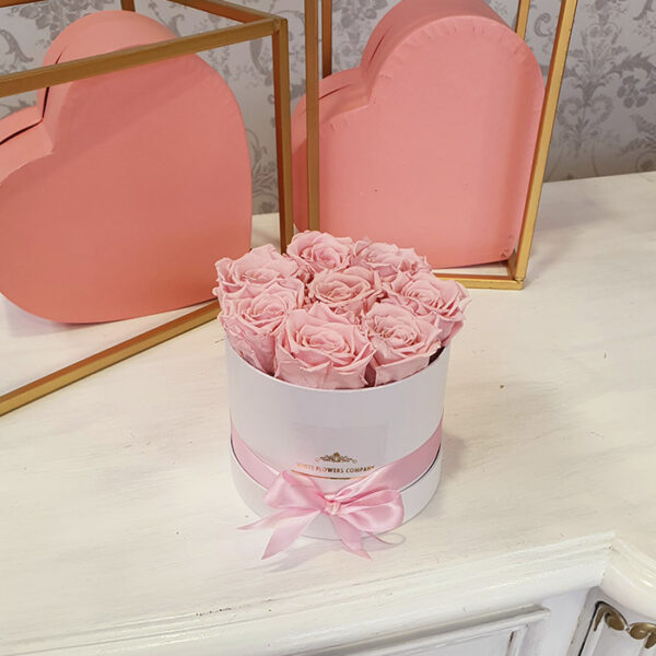 Pink roses box